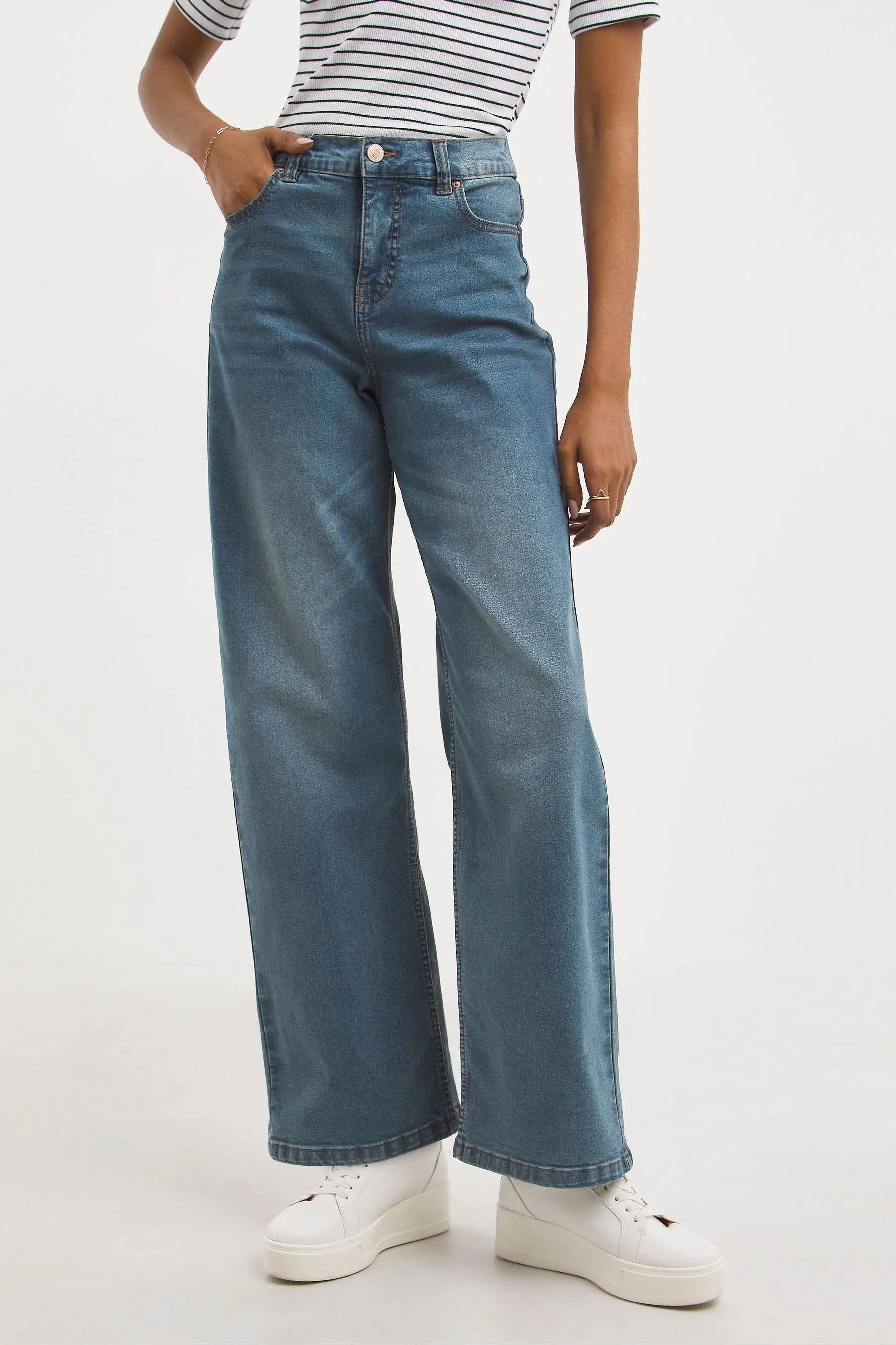 Simply Be 24/7 Wide Leg Jeans    