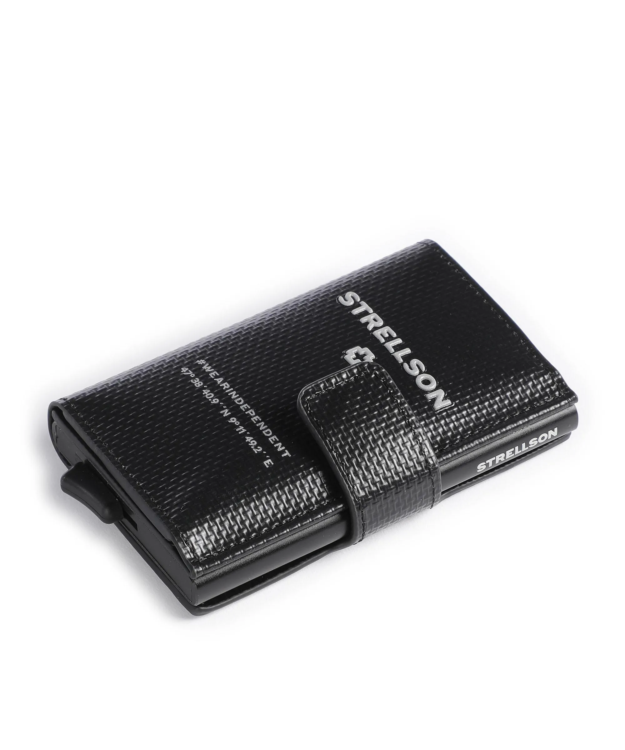  Strellson Stockwell 2.0 c-four e-cage sv8 RFID Porta carte di credito pelle sintetica nero  