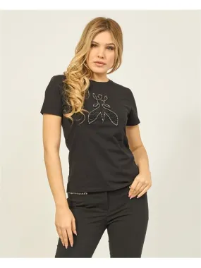 T-shirt nera Patrizia Pepe girocollo con logo