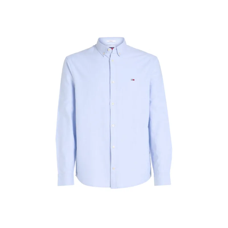 Tommy Jeans Tjm Entry Reg Oxford Shirt Ext Camicia Azzurra Uomo