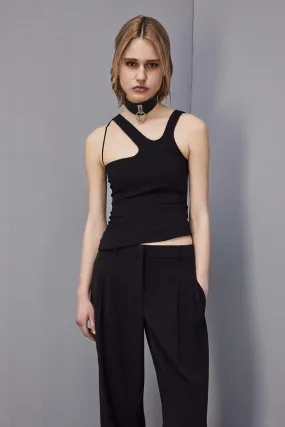 Top con scollo asimmetrico in Jersey ESSENTIAL