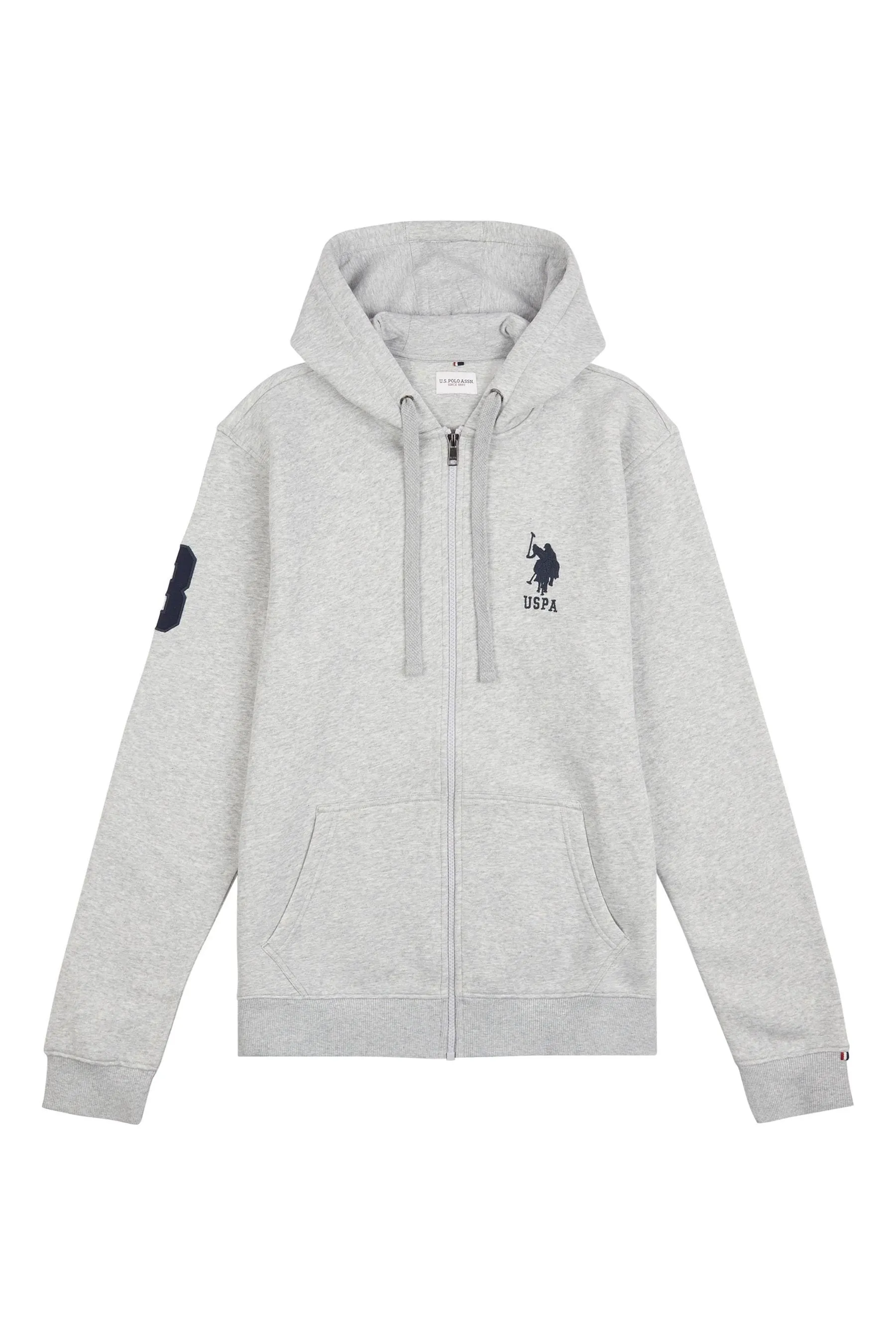 U.S. Polo Assn. Uomo - Player 3 - Felpa con cappuccio e zip vestibilità classica