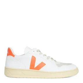 VEJA  Sneakers ''Chromefree'' in pelle bianca e arancione