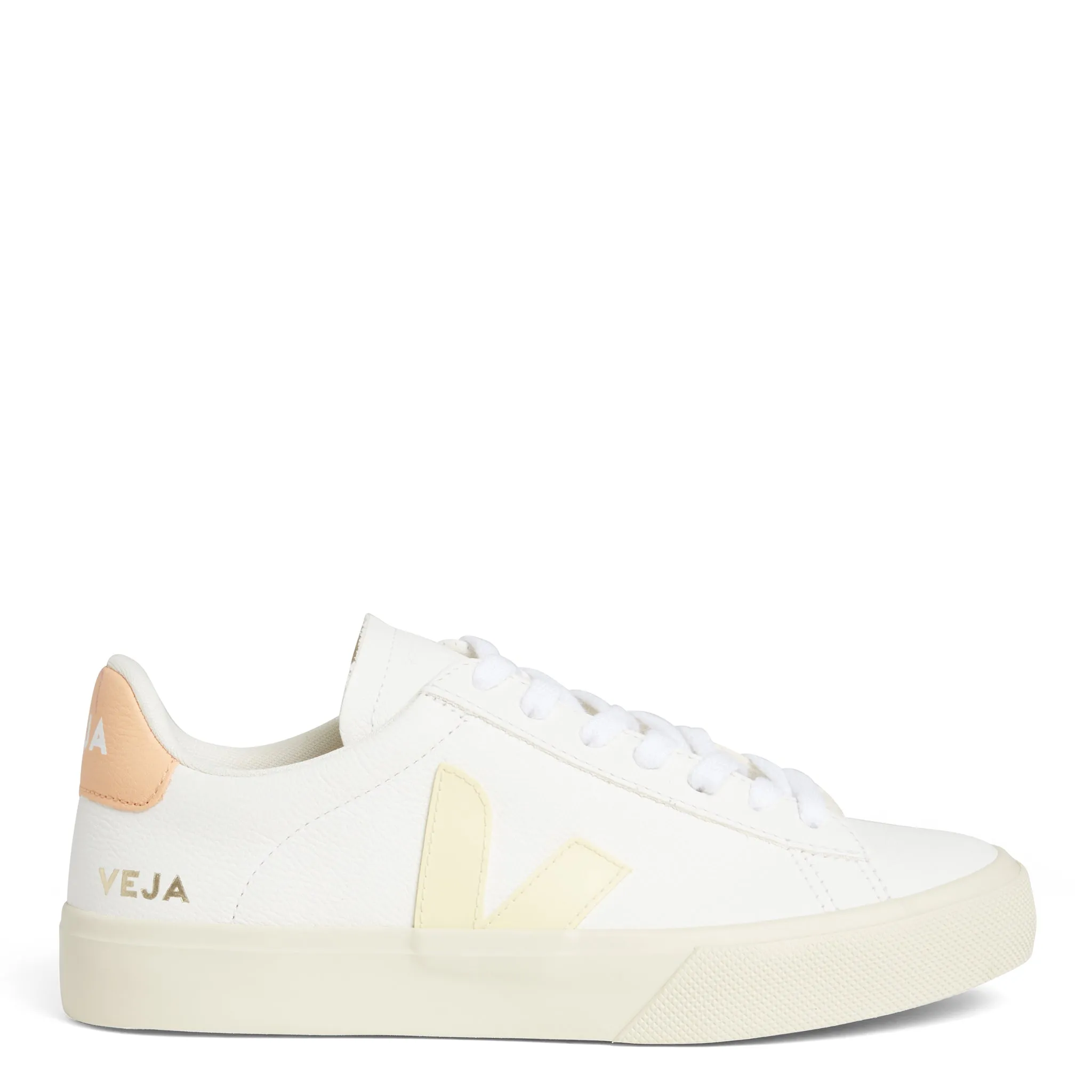 VEJA  Sneakers ''Chromefree'' in pelle bianca e gialla