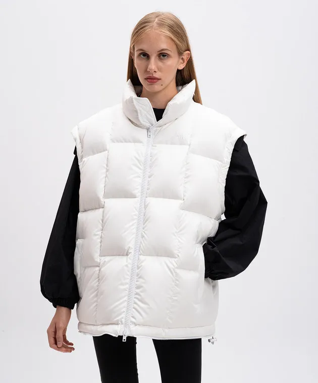 Vetements Gilet in piumino bianco con logo UA65JA105W