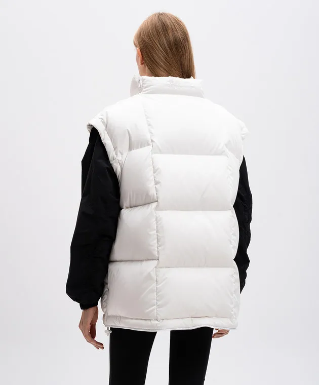 Vetements Gilet in piumino bianco con logo UA65JA105W