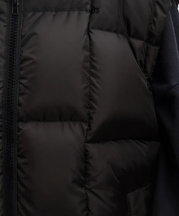 Vetements Gilet in piumino nero con ricamo logo UA65JA105BW