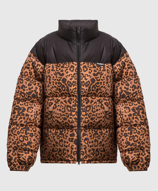 Vetements Piumino in stampa leopardata con logo UE54JA120L