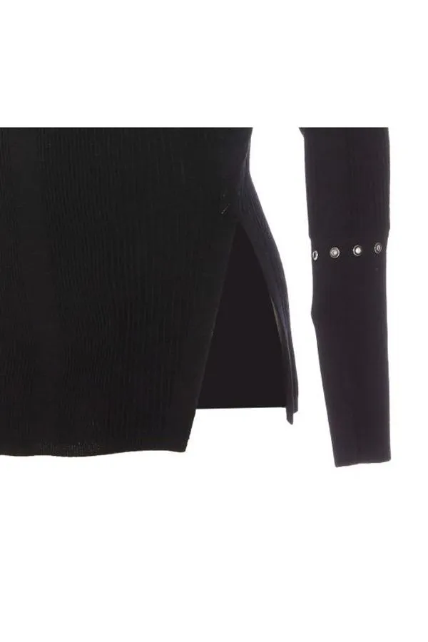 W4-8K0211 Maglia costine Essential Nera  